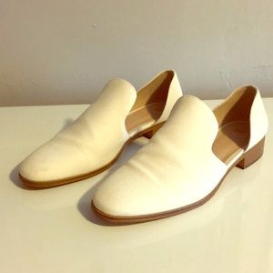 H&M Cream Canvas Cut-out 1” Booties